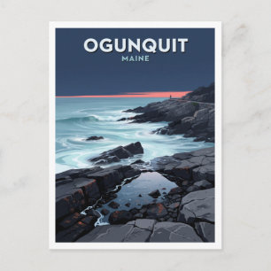 Carte Postale Marginal Way Rivage de granit Ogunquit Maine