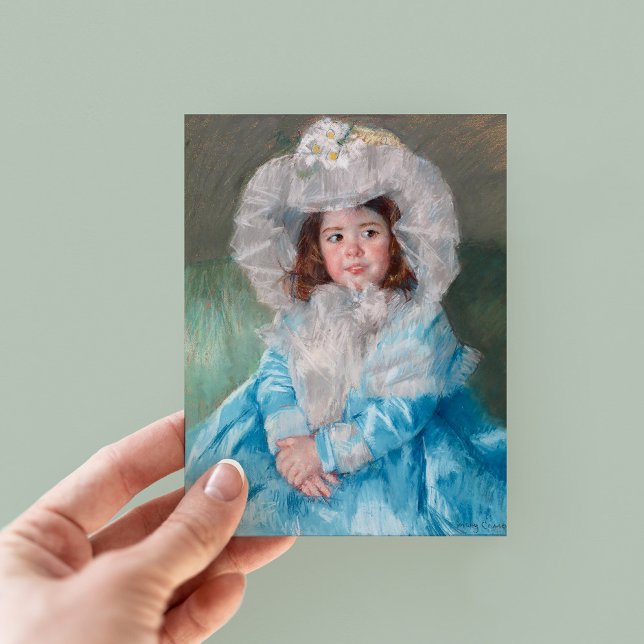 Carte Postale Margot en bleu | Mary Cassatt (Créateur téléchargé)