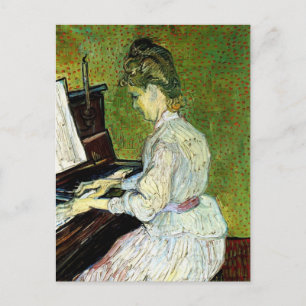 Carte Postale Marguerite Gachet au piano par Vincent van Gogh