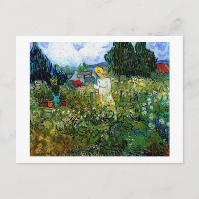 Carte Postale Marguerite Gachet in Garden Van Gogh Art (Devant)
