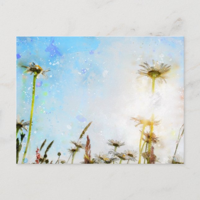 Carte Postale Marguerite - - Impression acrylique (Devant)