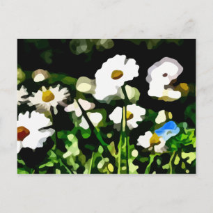 Carte Postale Marguerites dans la peinture de prairie