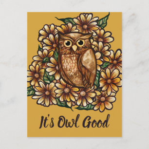 Carte Postale Marguerites de hibou                              