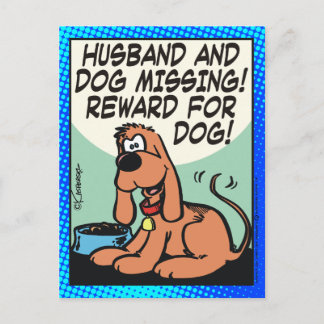 Carte Postale Mari et chien disparus
