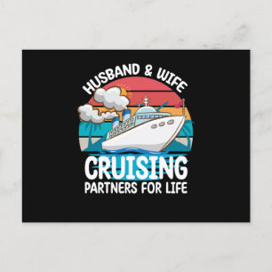 Carte Postale Mari et femme partenaires de croisière pour la vie