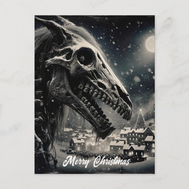Carte Postale Mari Lwyd Joyeux Noël (Devant)