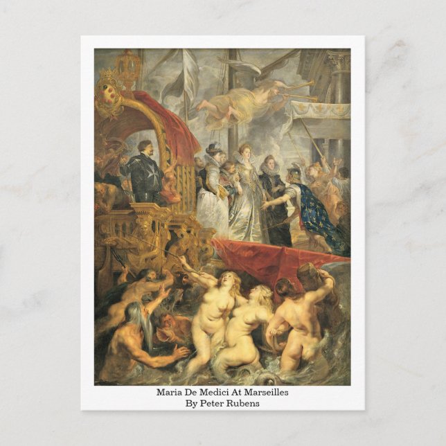 Carte Postale Maria De Medici À Marseille Par Peter Rubens (Devant)
