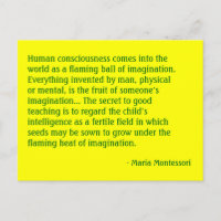 Maria Montessori Quote No. 4 Post Card