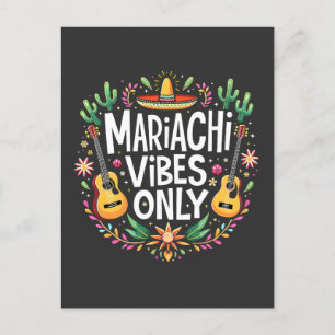 Carte Postale Mariachi Vibes Uniquement Mexique Amateurs de musi