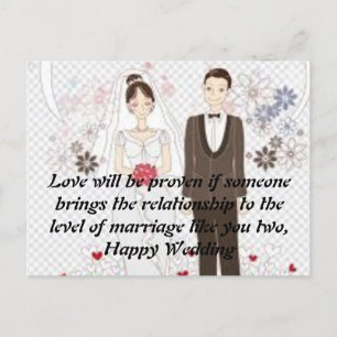 Carte postale mariage