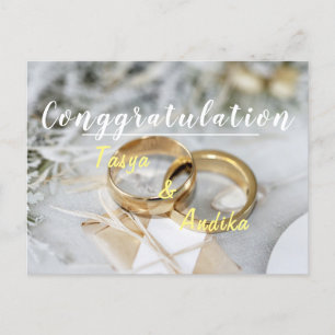 Carte postale mariage