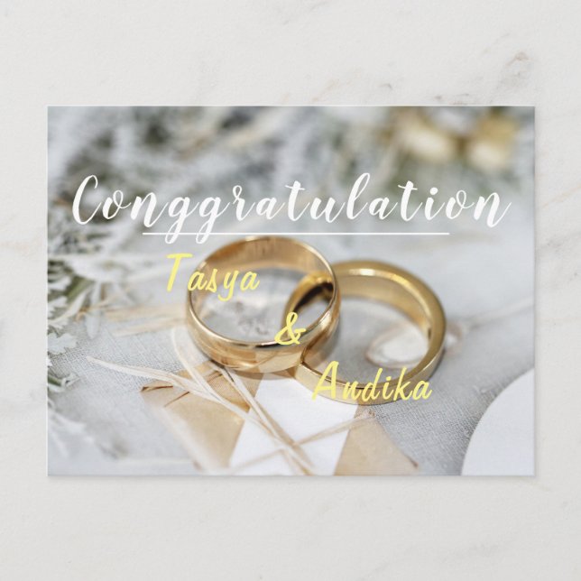 Carte postale mariage (Devant)