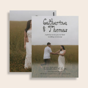 Carte Postale Mariage à petit budget rustique élégant 2 Photo