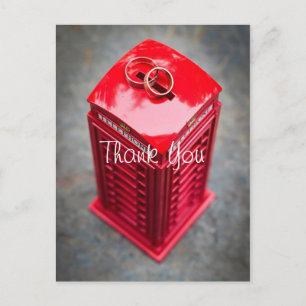 Carte Postale Mariage à thème Londres ajouter votre Merci photo