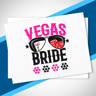 Carte Postale Mariage à Vegas - Mariée - Enterrement de vie de j