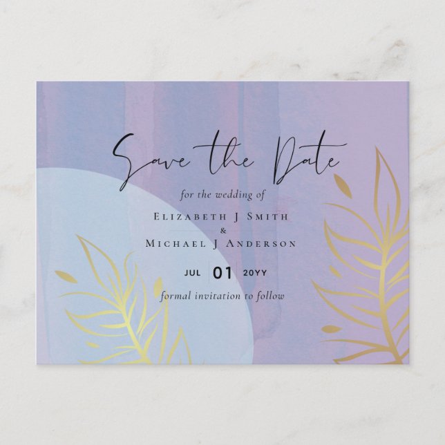 Carte Postale Mariage Abstrait moderne scandinave japonais (Devant)