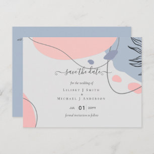 Carte Postale Mariage Abstrait moderne scandinave japonais