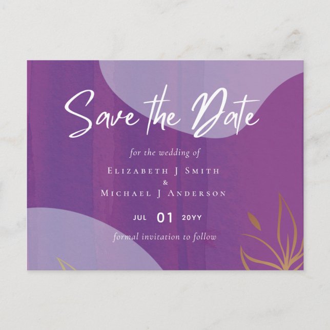 Carte Postale Mariage Abstrait moderne scandinave japonais (Devant)