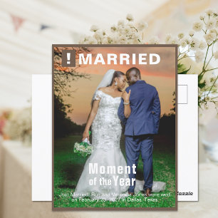 Carte Postale Mariage Ajouter Photo Fun Magazine Couverture Post