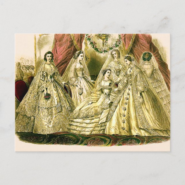 Carte Postale Mariage Antique de la Mariée (Devant)
