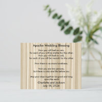 Mariage Apache Bénédiction du grain de bois blanc