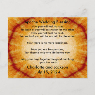 Carte Postale Mariage Apache Bénédiction vieux papier