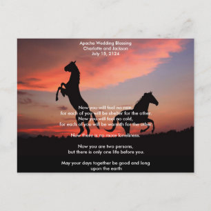 Carte Postale Mariage Apache - Silhouette