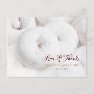 Carte Postale Mariage Beignet au Sucre en Poudre
