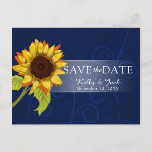 Carte postale Mariage bleu de la Marine