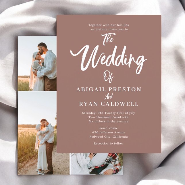 Carte Postale Mariage budget de calligraphie de brosse (Créateur téléchargé)