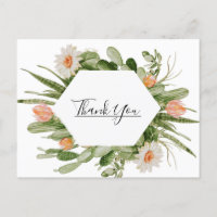 Carte postale Mariage Cactus Floral Desert