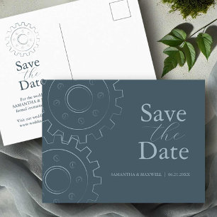 Carte Postale Mariage Chic Industriel Enregistrer La Date