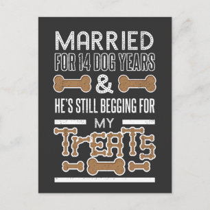 Carte Postale Mariage Chien Années 2e anniversaire Mariage