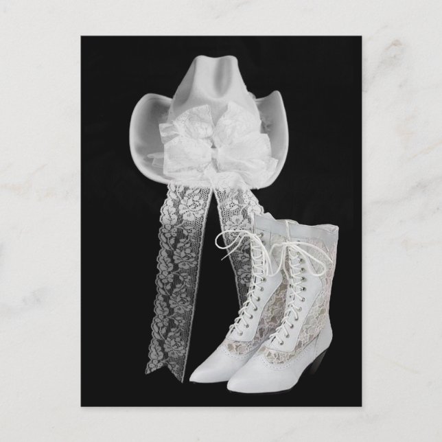 Carte Postale Mariage Cowboy (Devant)