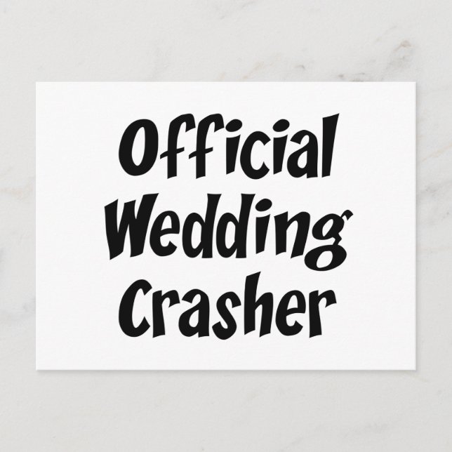 Carte Postale Mariage Crasher (Devant)