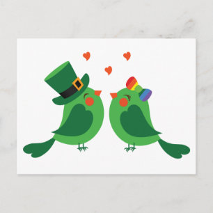 Carte Postale Mariage d'amour d'inséparables