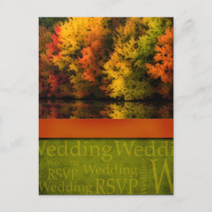 Carte postale Mariage de automne rustique