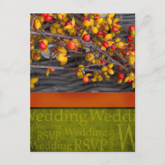 Carte postale Mariage de automne rustique