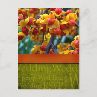 Carte postale Mariage de automne rustique