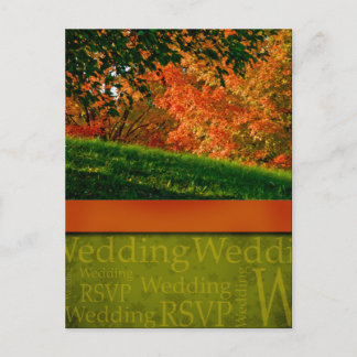 Carte postale Mariage de automne rustique