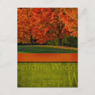 Carte postale Mariage de automne rustique
