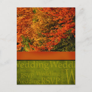 Carte postale Mariage de automne rustique