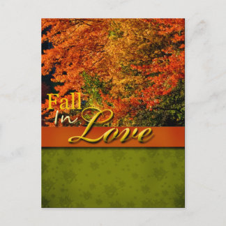 Carte postale Mariage de automne rustique