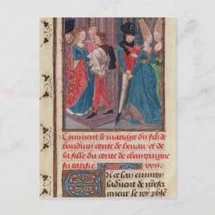 Carte Postale Mariage de Baldwin VI et Marie