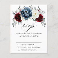 Mariage de Boho d'ivoire blanc bleu ardoise RSVP