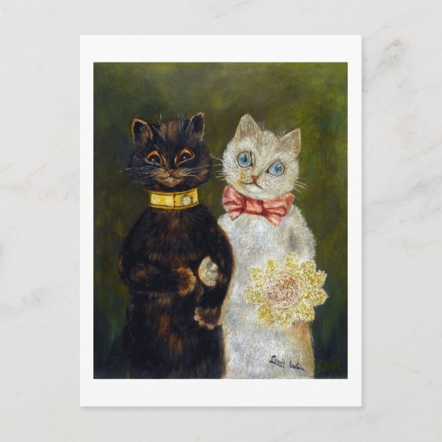 Carte Postale Mariage de chat, Mariage, Mariée, Mariée, Louis Wa (Devant)