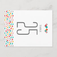 Mariage de Coeurs triangles géométriques colorés