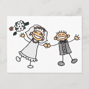 Carte Postale Mariage de dessin