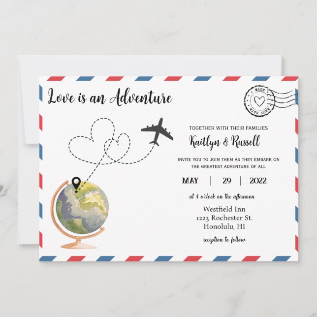 Carte postale - Mariage de destination (Devant)