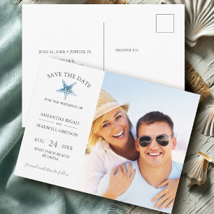 Carte Postale Mariage de Destination de Plage Enregistrez la Dat